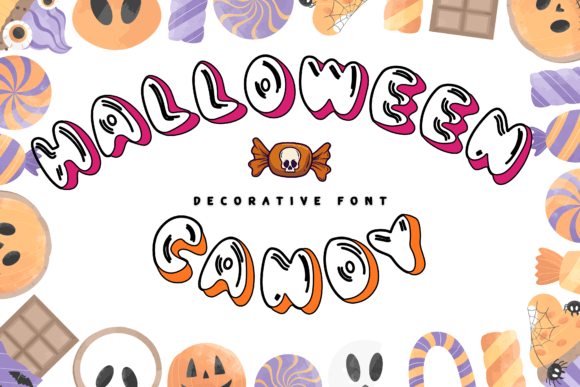 Halloween Candy: A Playful Display Font for Seasonal Creativity